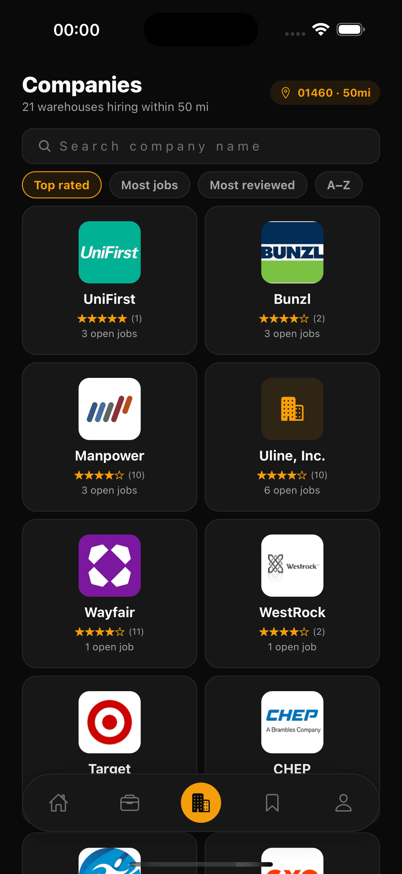 WareWorks app screen